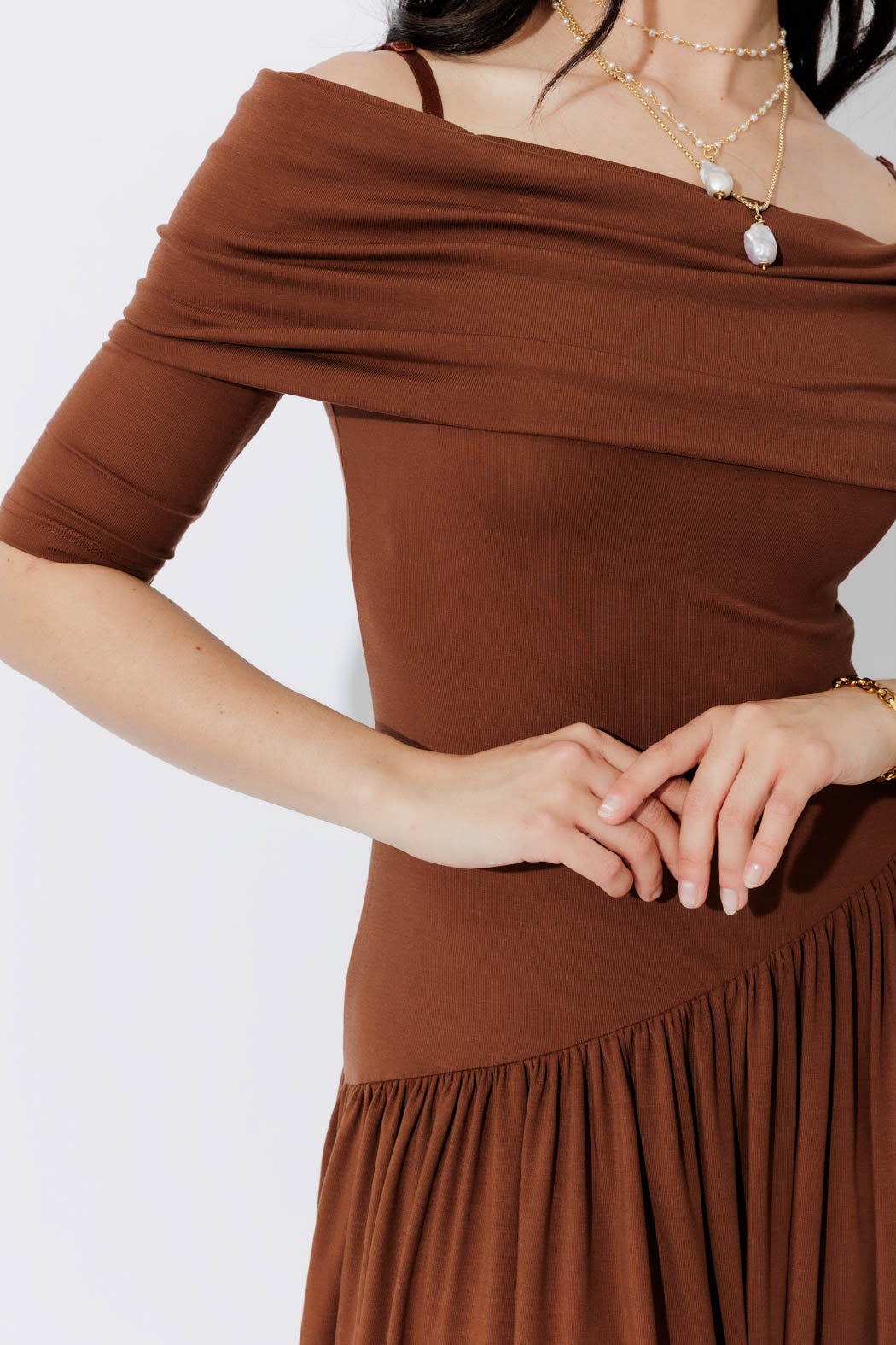 Brown Tencel Boho Dress