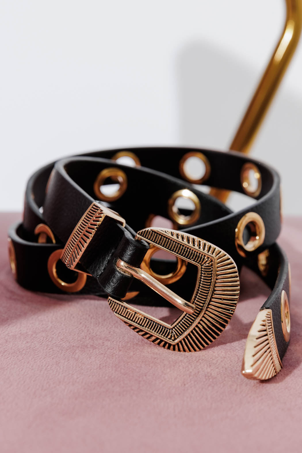 Black Eyelet Belt