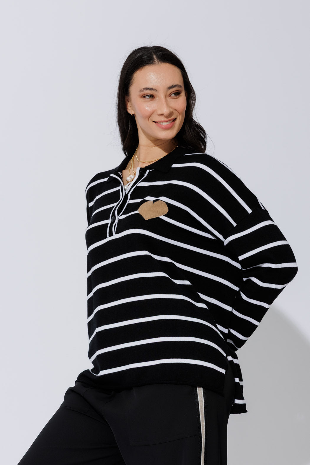 Black Polo Knit Black S