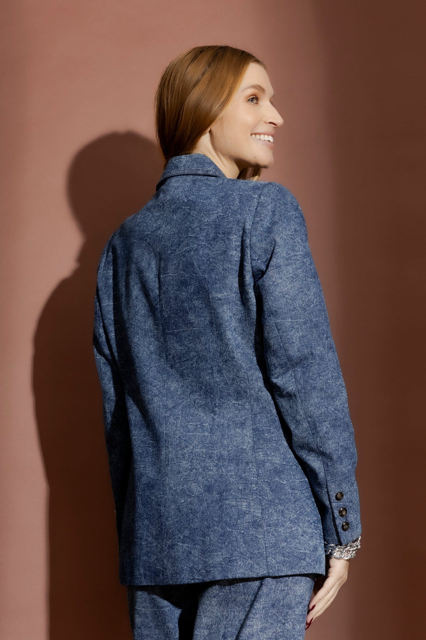 Blue Marble Denim Blazer