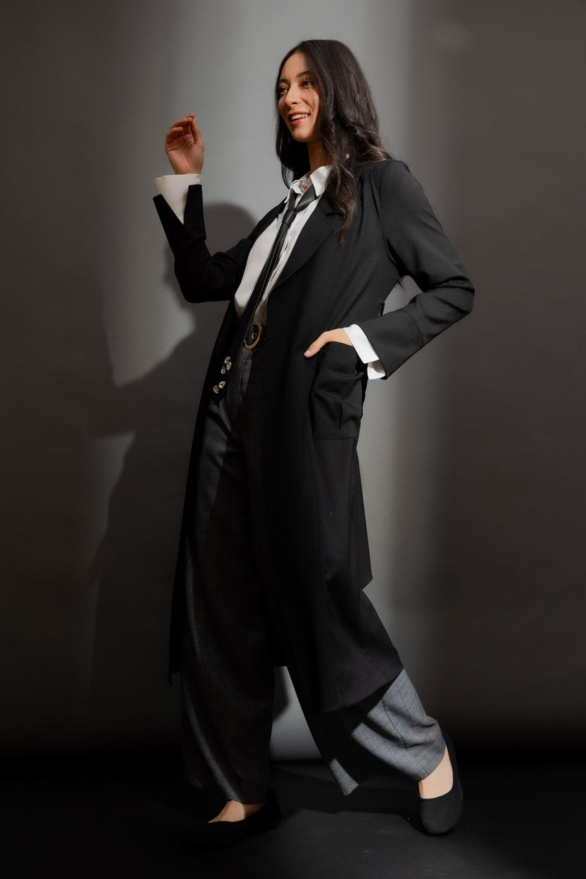 Black Sorrento Trench Coat
