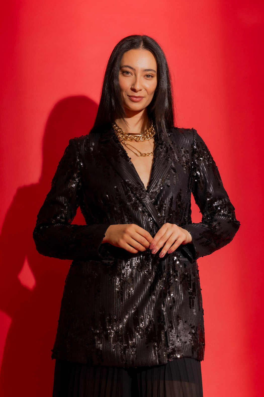 Black Sequin Blazer