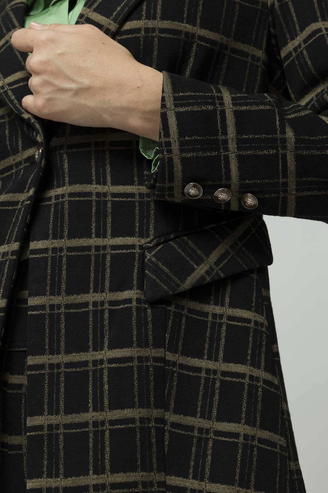 Black Khaki Adria Blazer- Sale