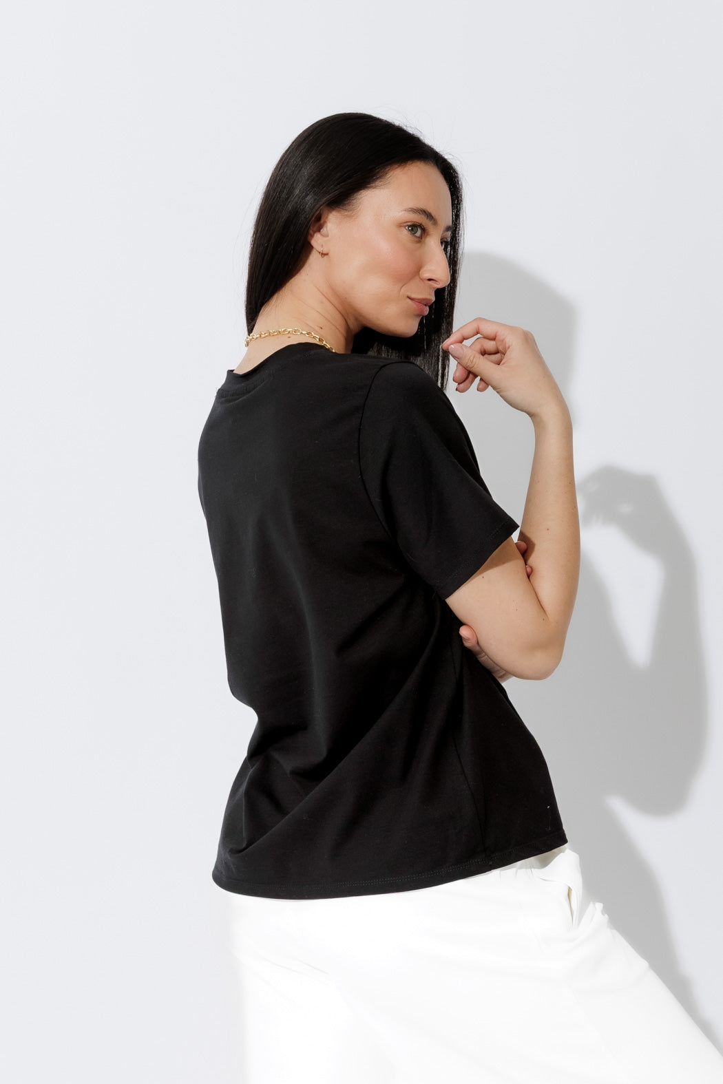 Black Bustier T-Shirt