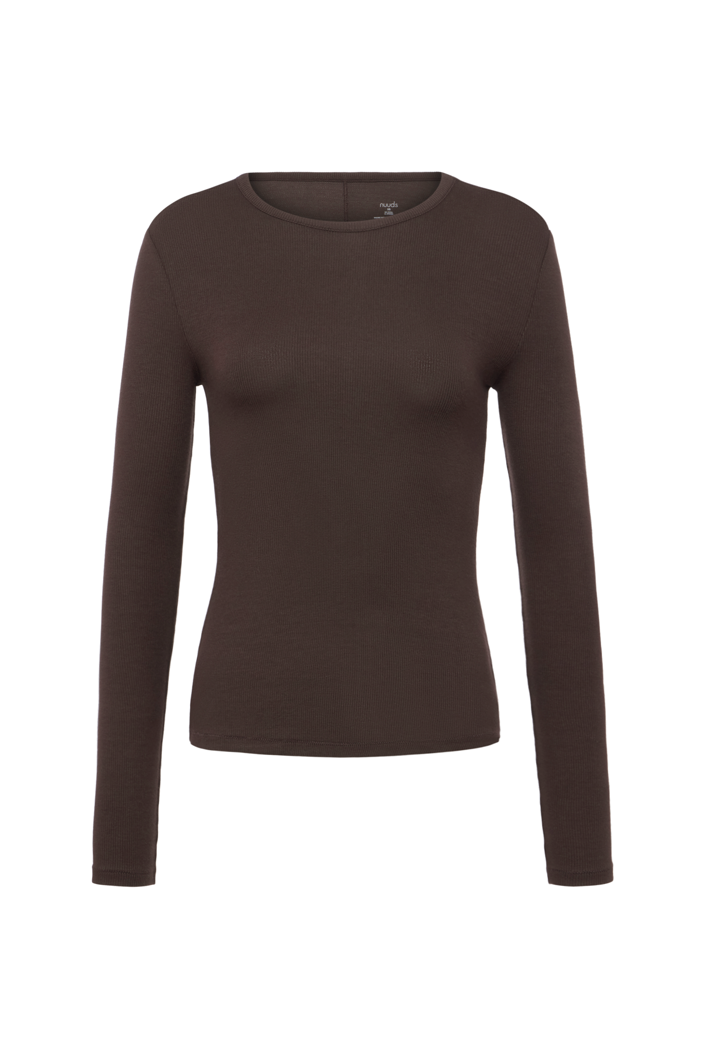 Slinky Rib Long Sleeve Shirt | Espresso