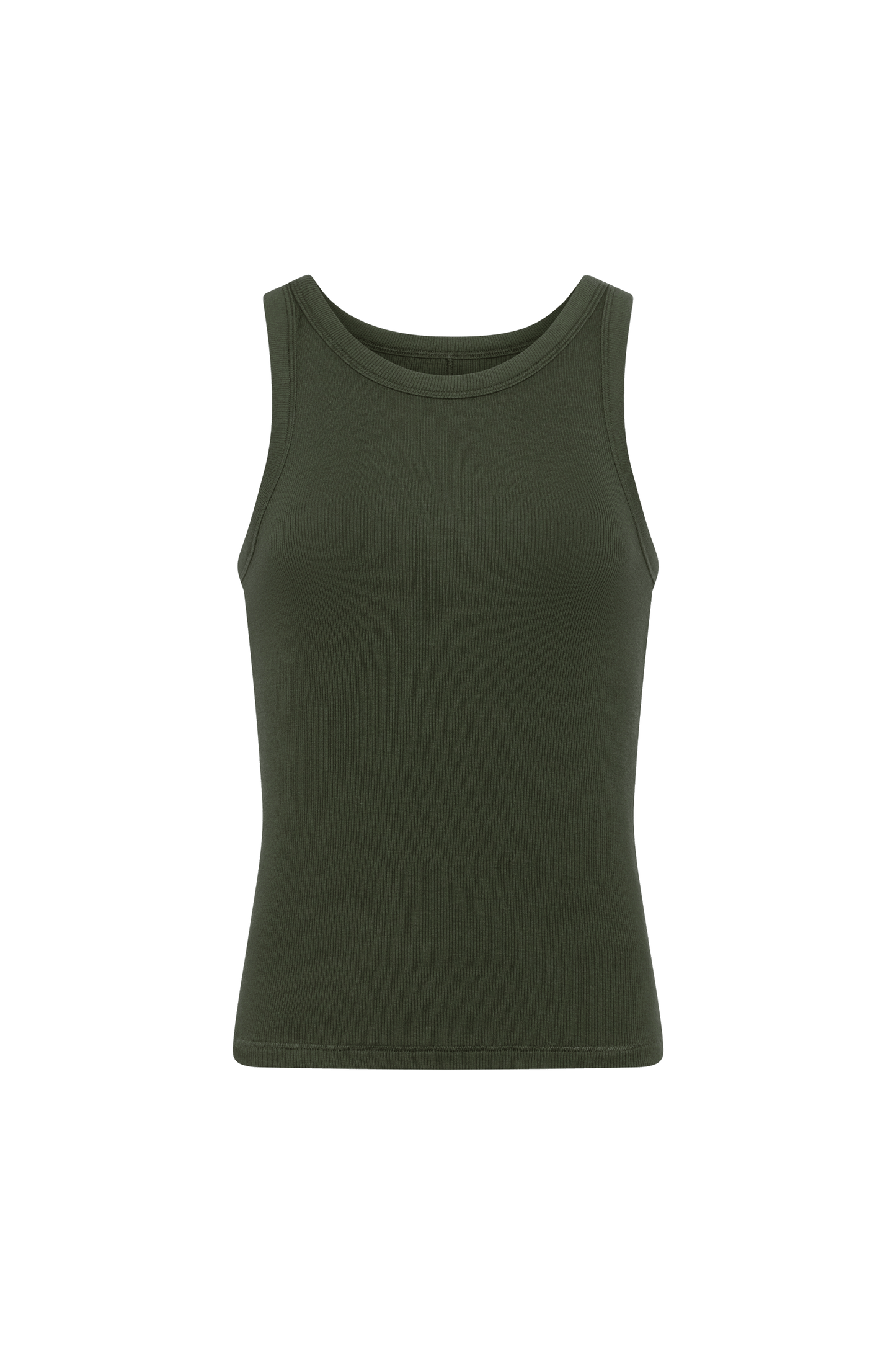 Slinky Rib Tank | Darkest Olive