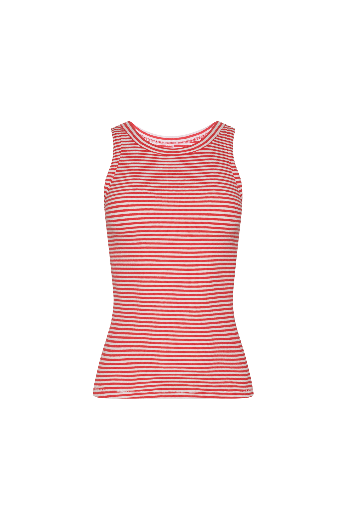 Slinky Rib Tank | Cayenne Stripe