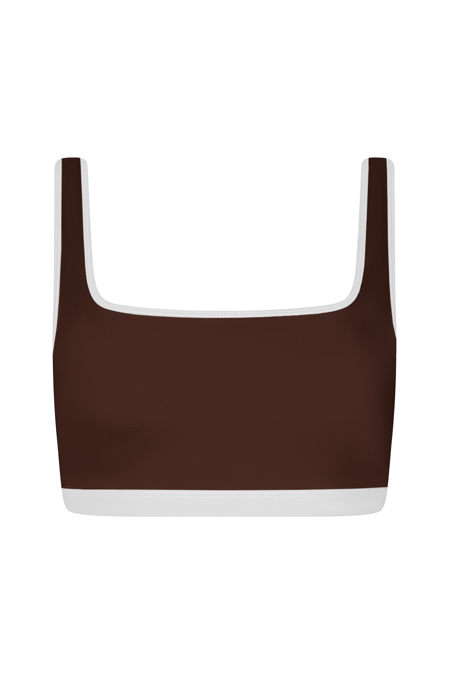 Square Neck Bikini Top | Contrast Espresso
