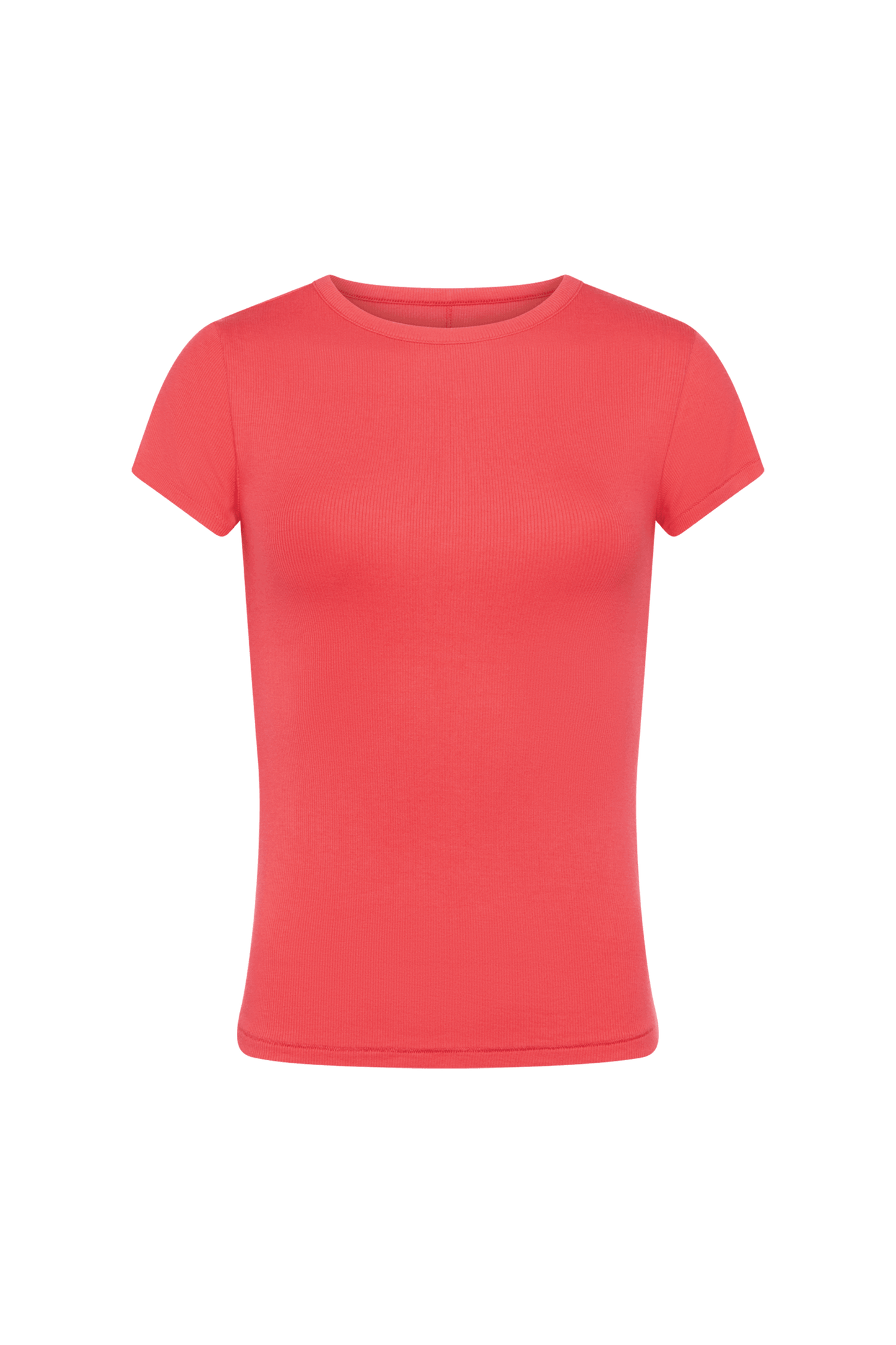 Slinky Rib Tee | Hibiscus