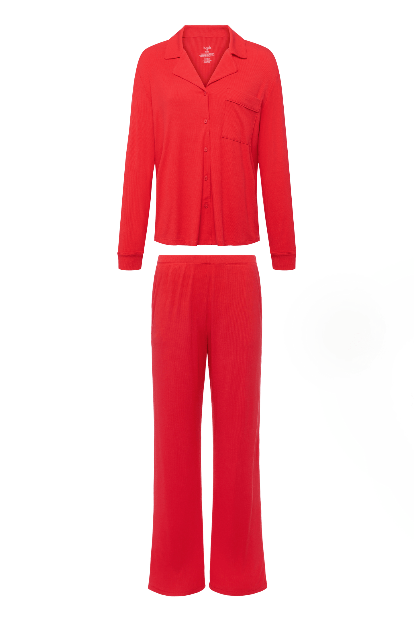 Button Front Pajama Set | Chili