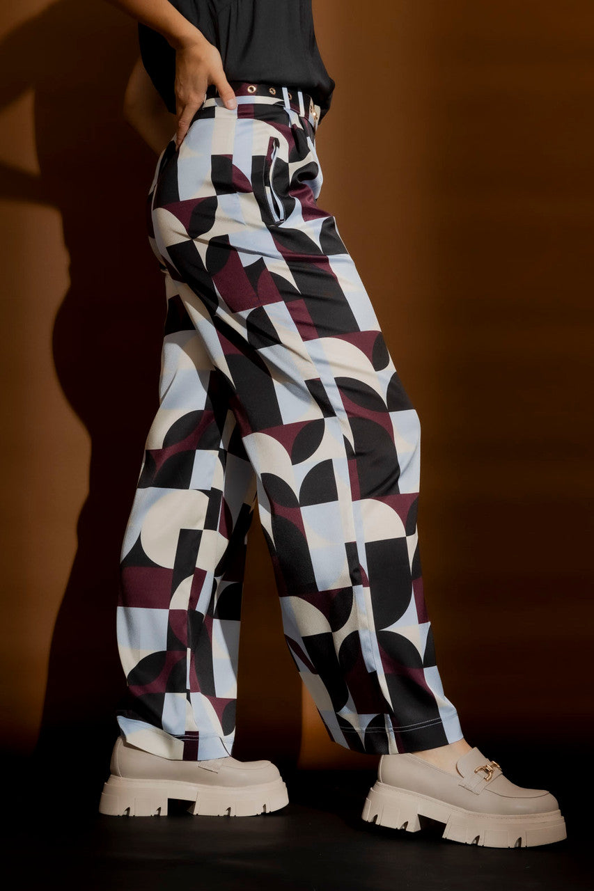 Blue/Merlot Retro Cleo Pant