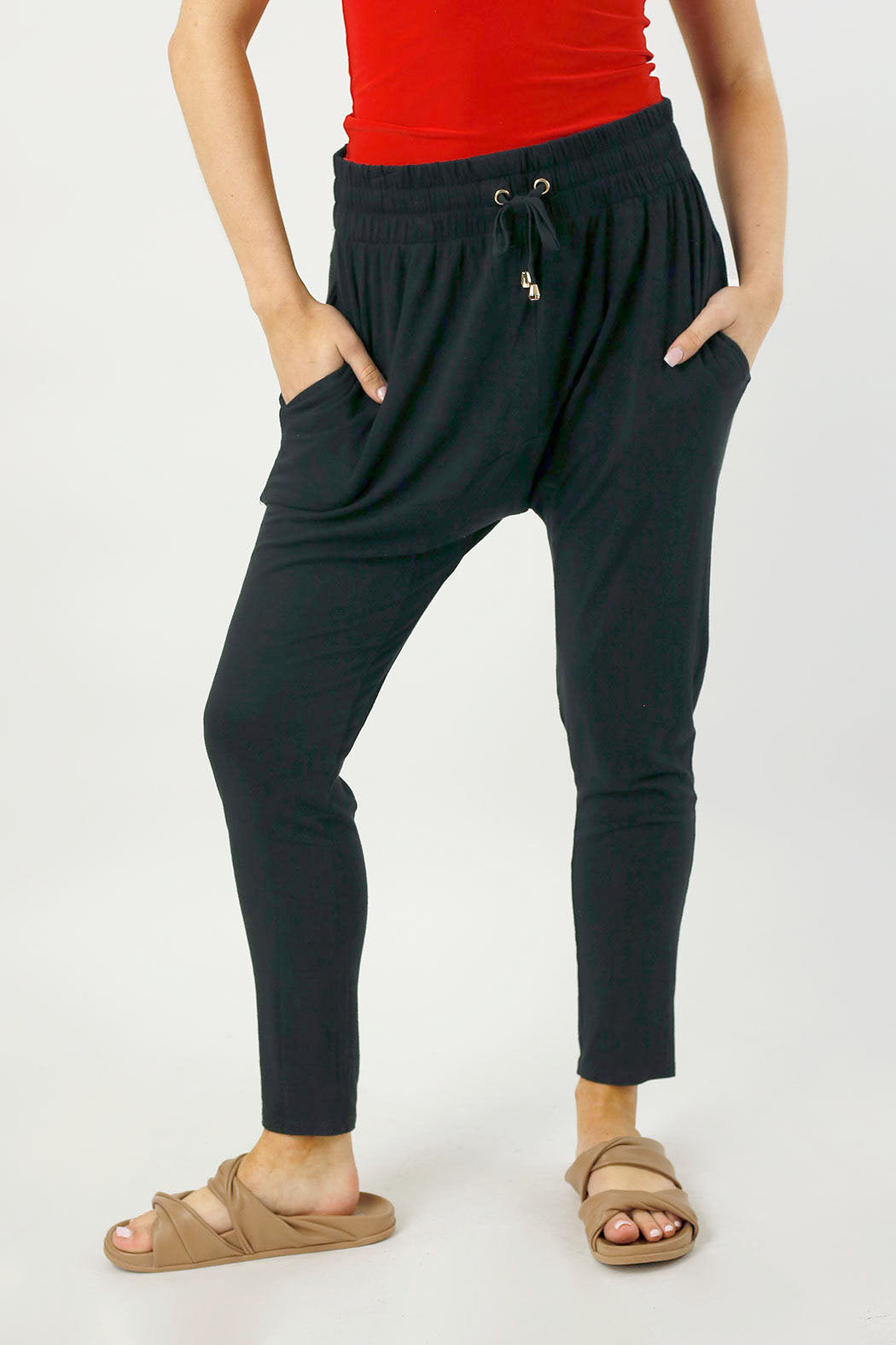 Black - Bamboo Slouch Pants