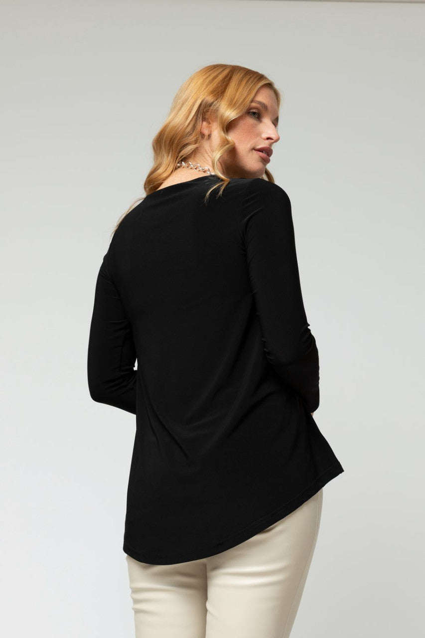 Black Contour Bell Top
