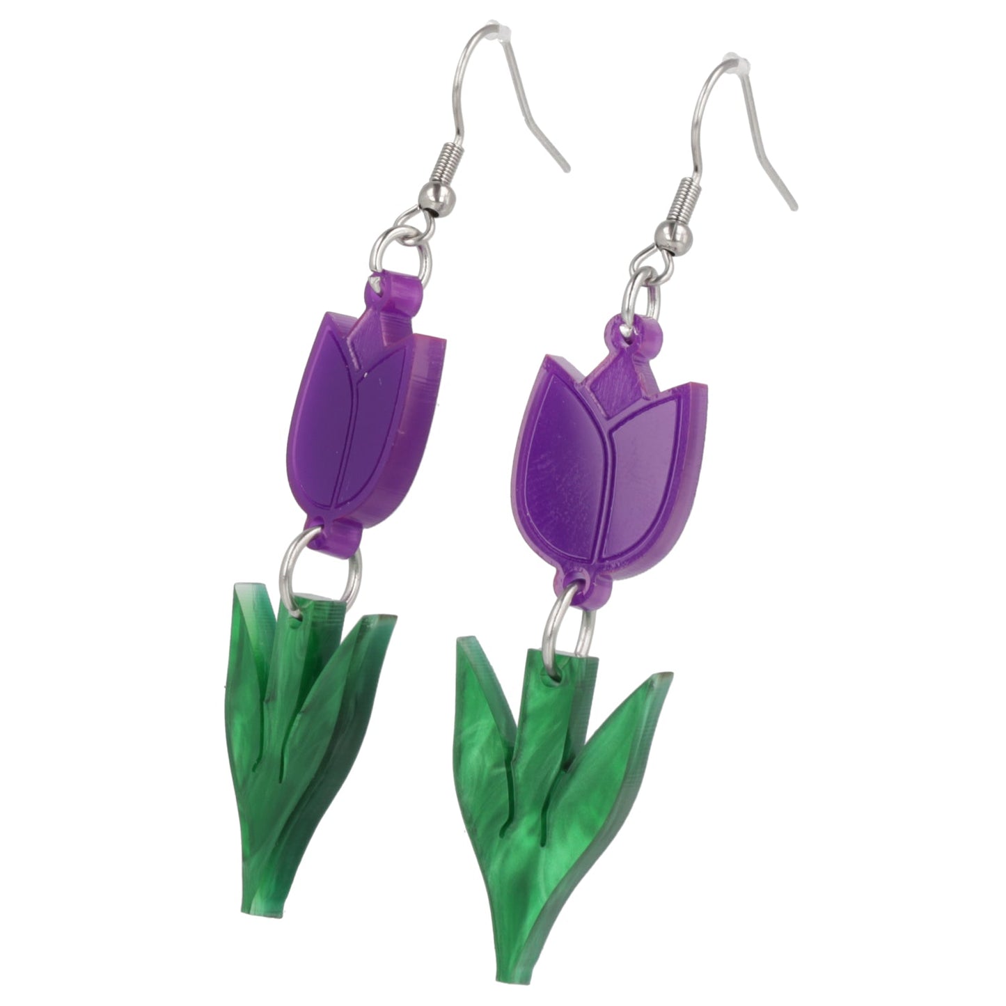 Tiptoe Through the Tulips Earrings (Purple)