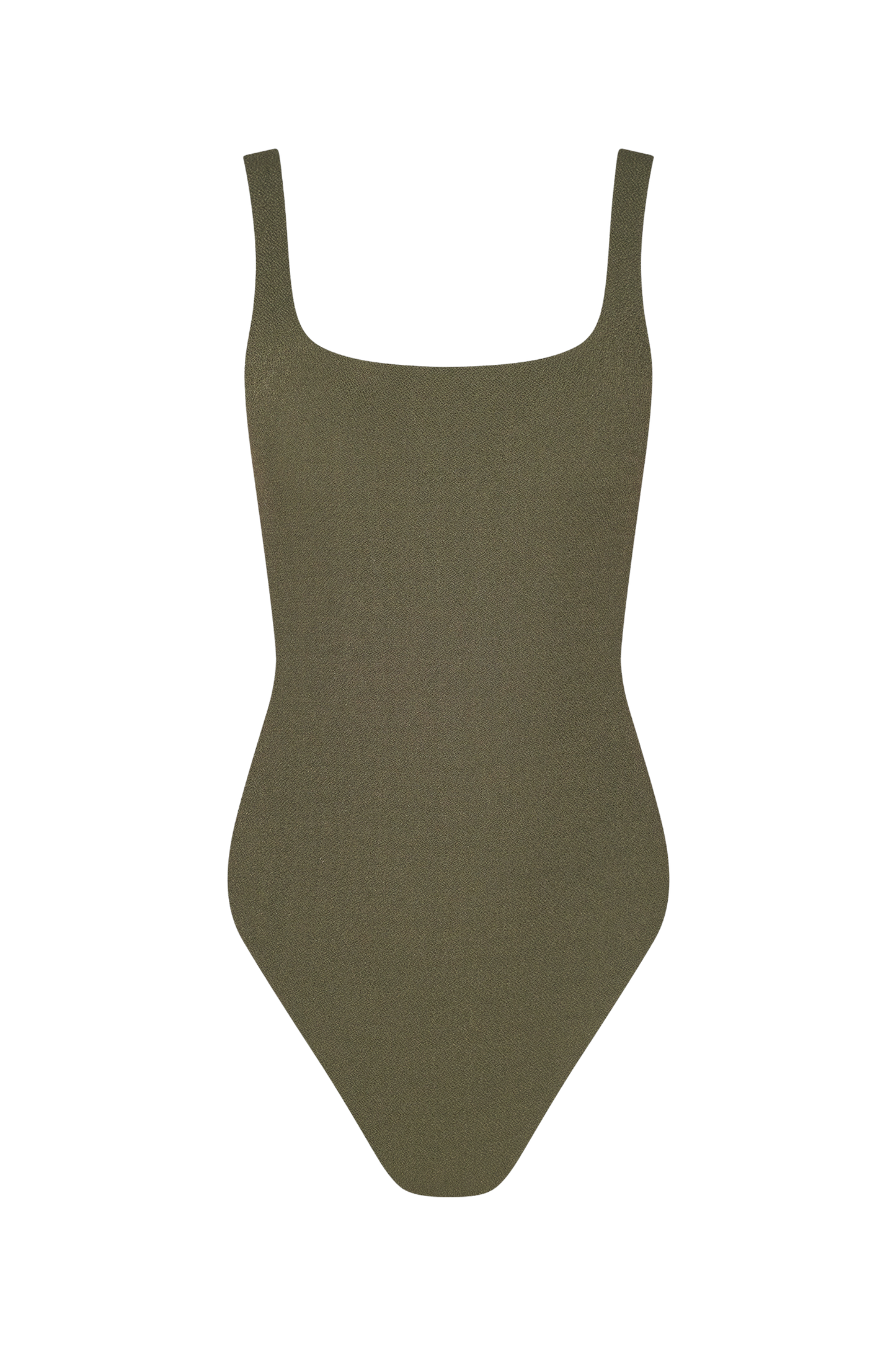 Square Neck One Piece | Crispy Darkest Olive