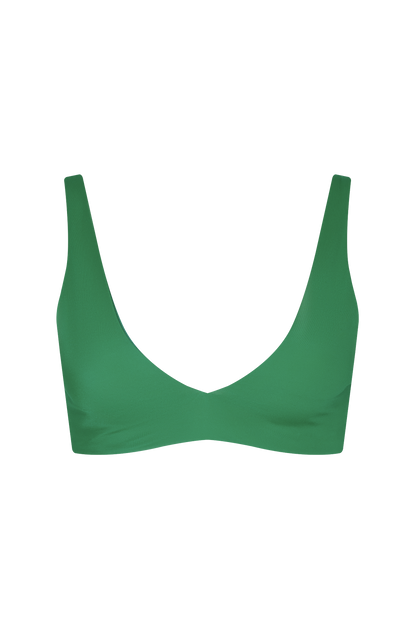 Plunge Bikini Top | Smooth Emerald