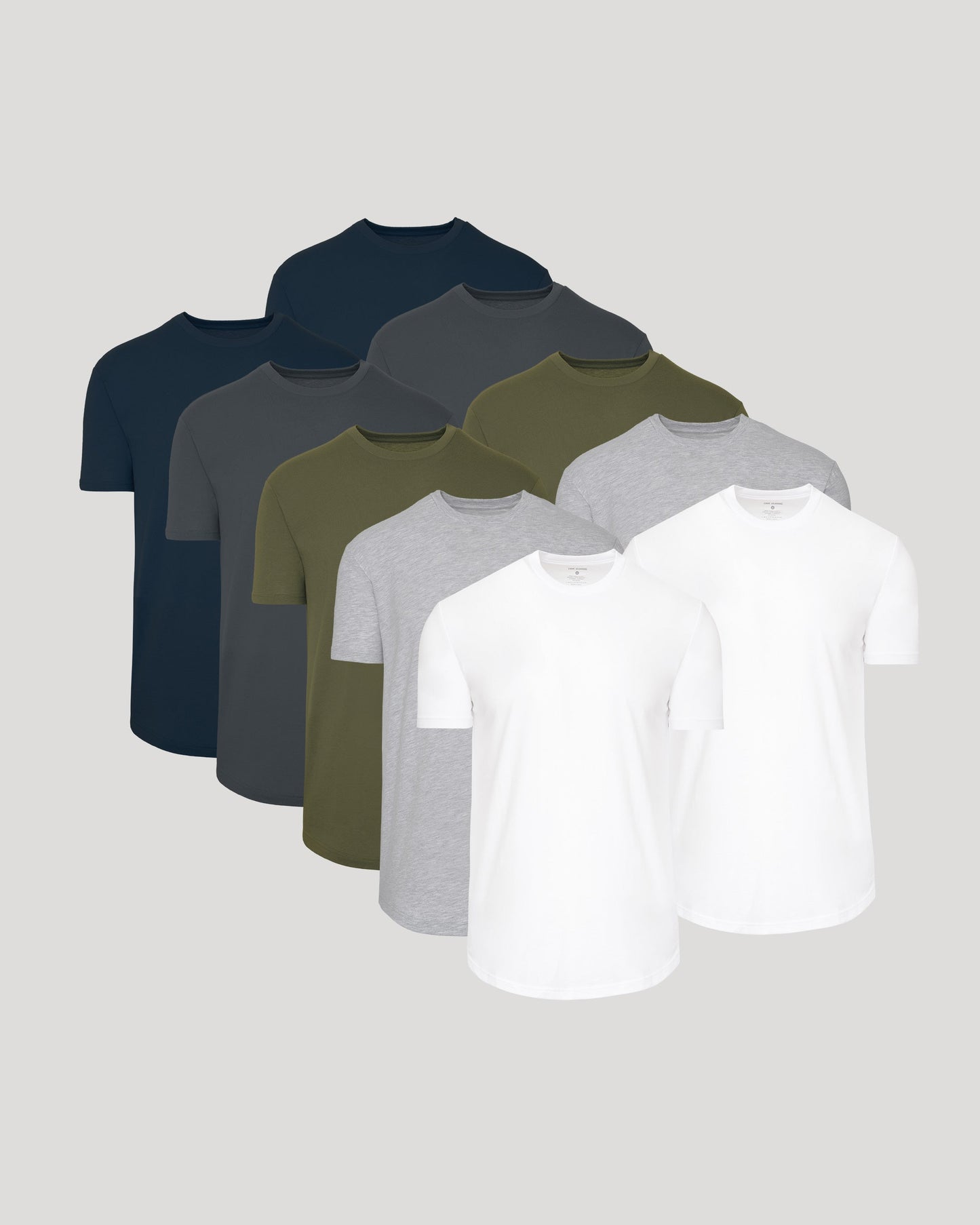 Classic Curved Hem Crew Neck 10-Pack