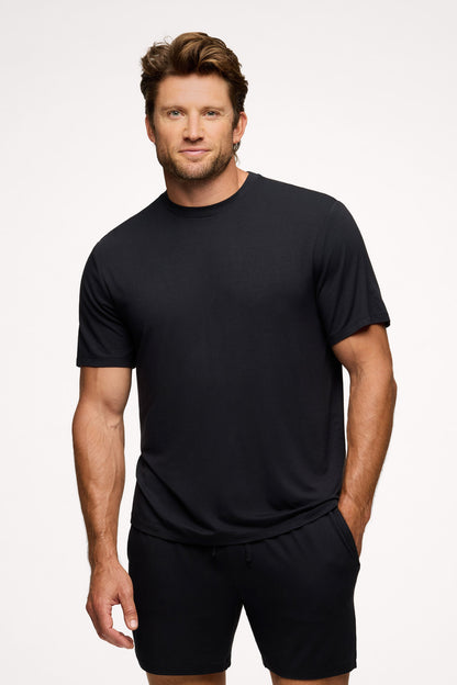 Men's Pajama Short Set | Black
