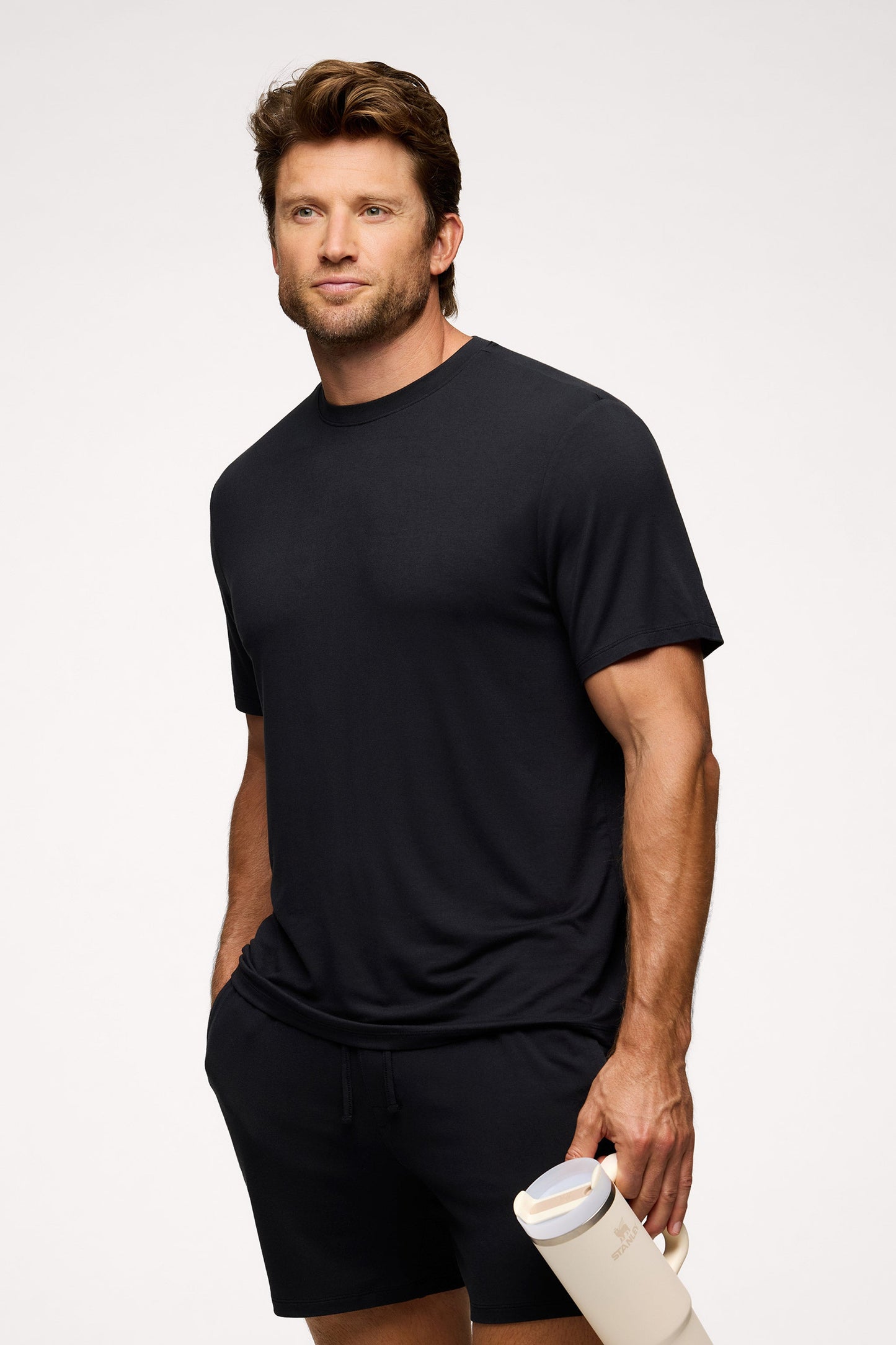 Men's Pajama Short Set | Black