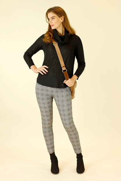 Black Jacquard Cowl Jumper - SALE