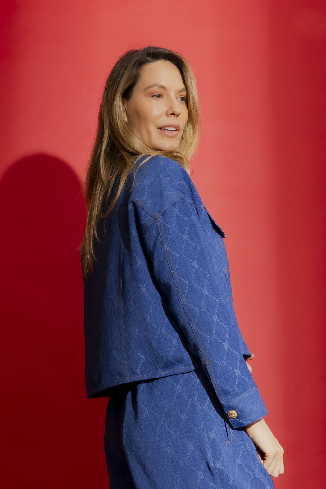 Blue Embroidered Dallas Jacket