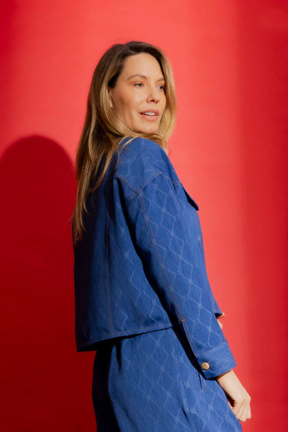 Blue Embroidered Dallas Jacket