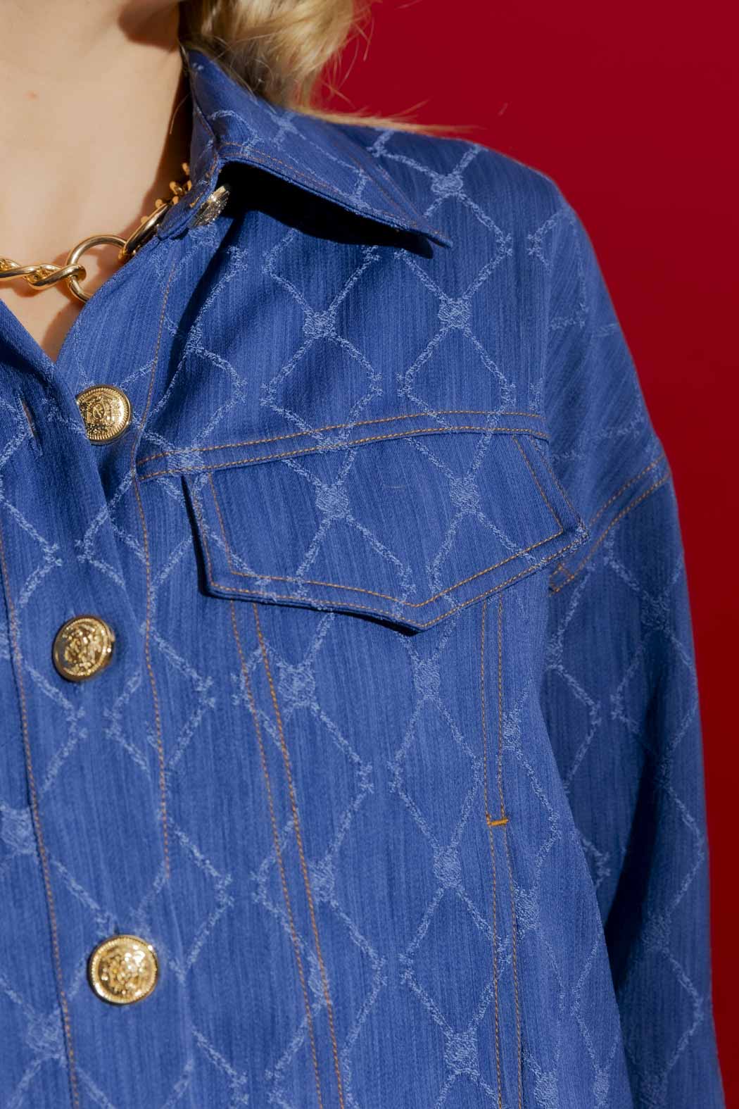 Blue Embroidered Dallas Jacket