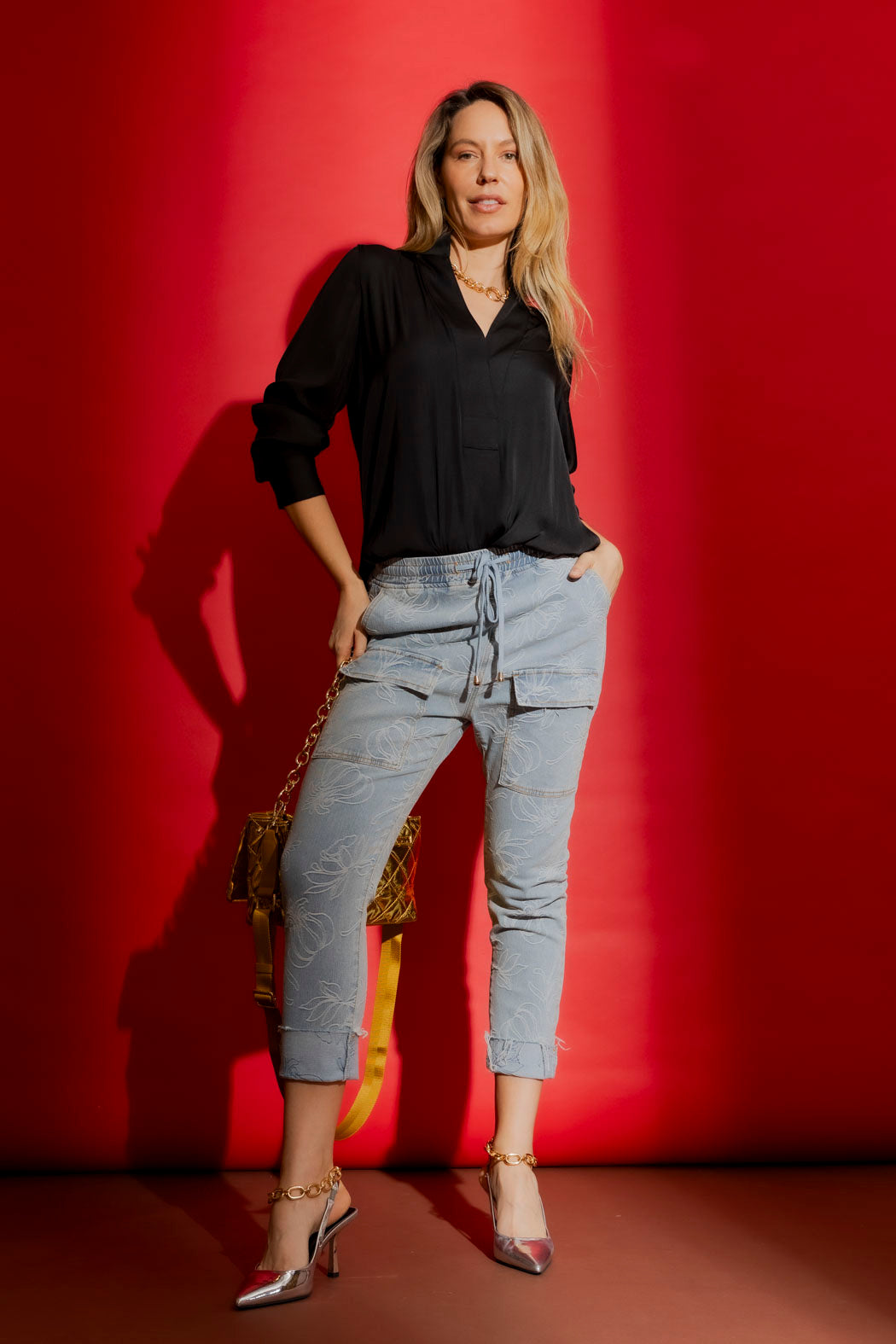 Black Silky Milan Blogger Shirt