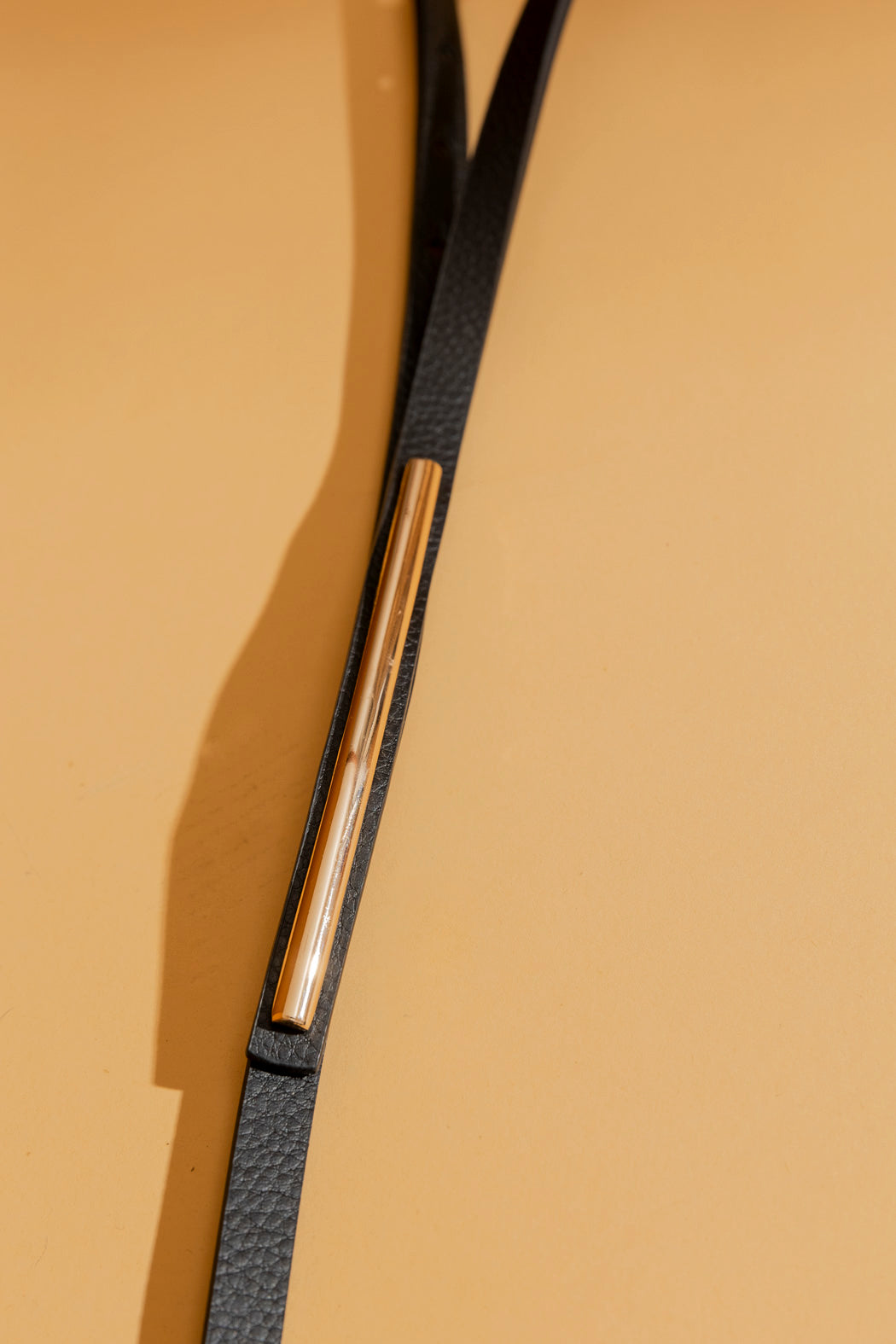 Black Metal Tip Belt Black Os