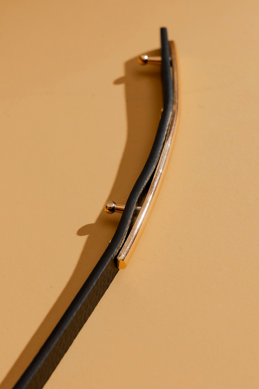 Black Metal Tip Belt Black Os