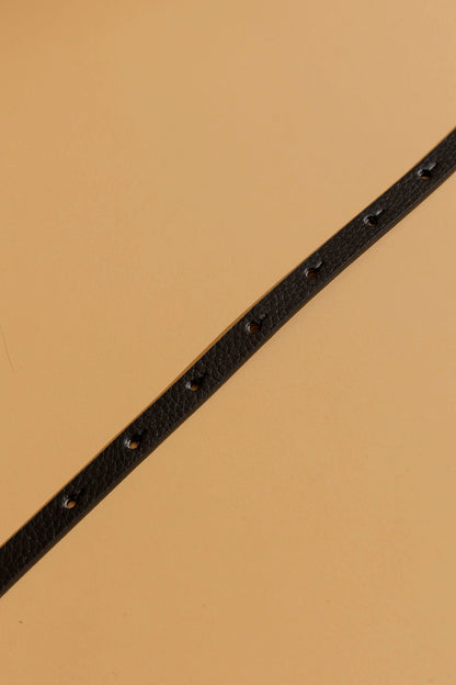 Black Metal Tip Belt Black Os