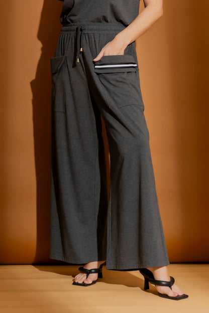 Charcoal Jersey Pocket Pant