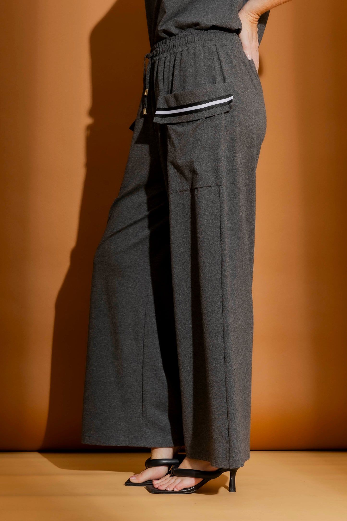 Charcoal Jersey Pocket Pant