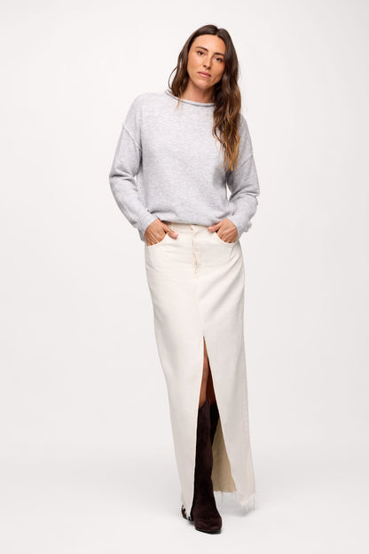 Cozy Knit Mockneck Sweater | Heather Grey