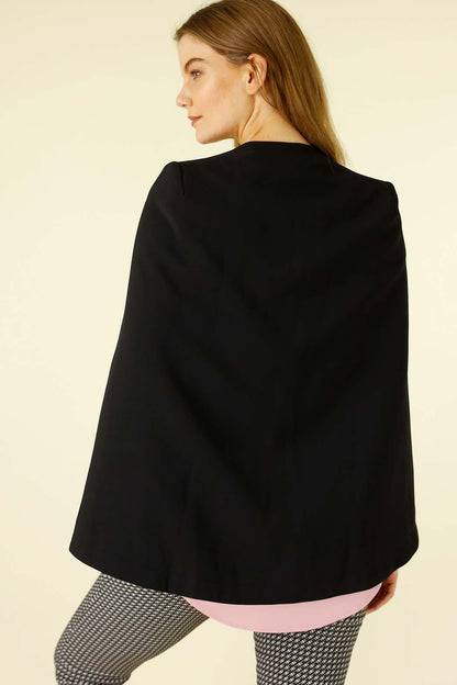 Black Euro Cape Jacket - SALE
