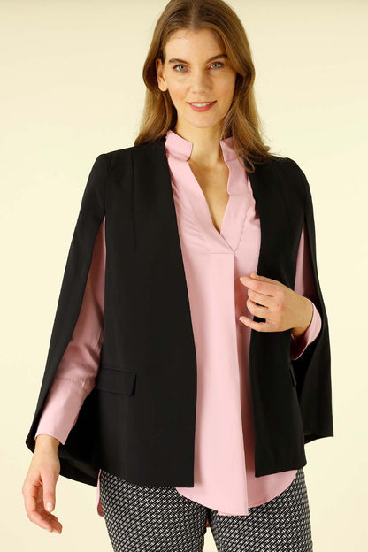 Black Euro Cape Jacket - SALE