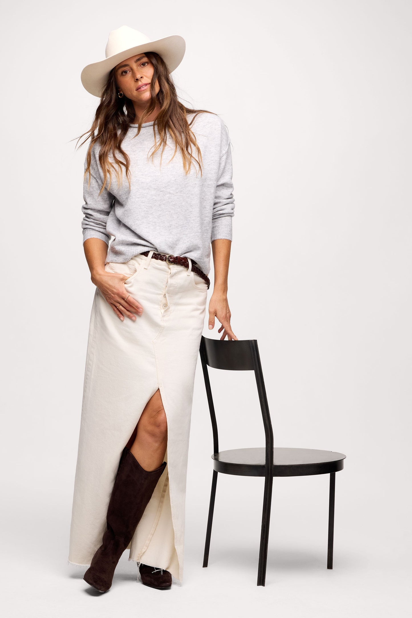 Cozy Knit Mockneck Sweater | Heather Grey
