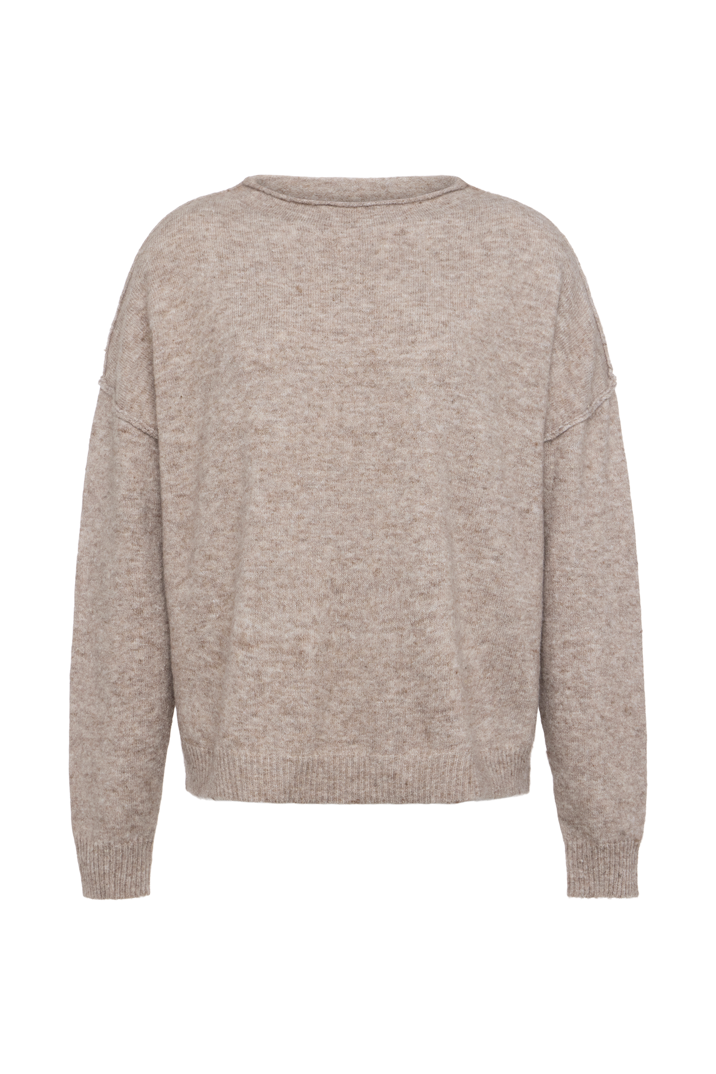 Cozy Knit Mockneck Sweater | Heather Cocoa