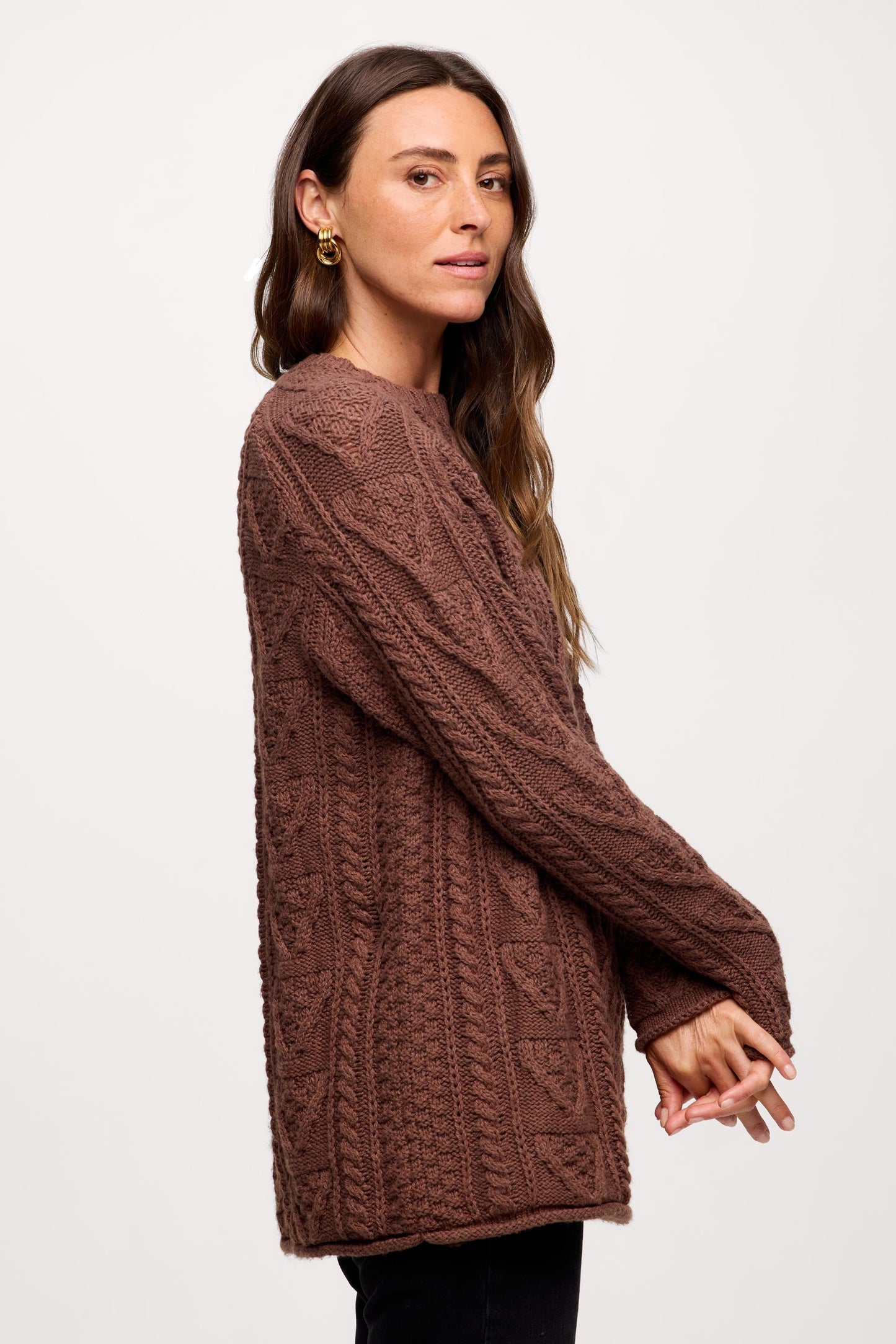 Heritage Cable Sweater | Cocoa