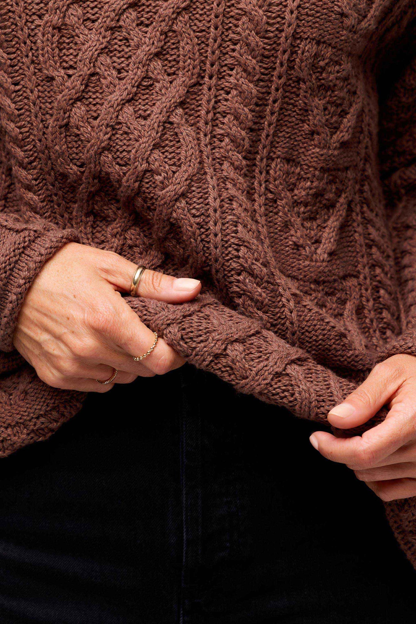 Heritage Cable Sweater | Cocoa