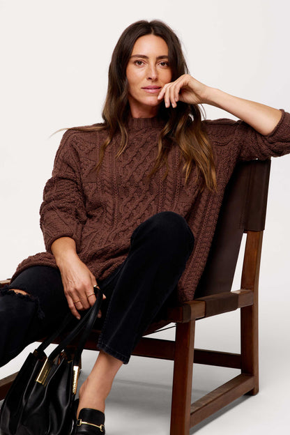 Heritage Cable Sweater | Cocoa