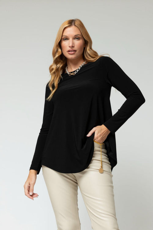 Black Contour Bell Top