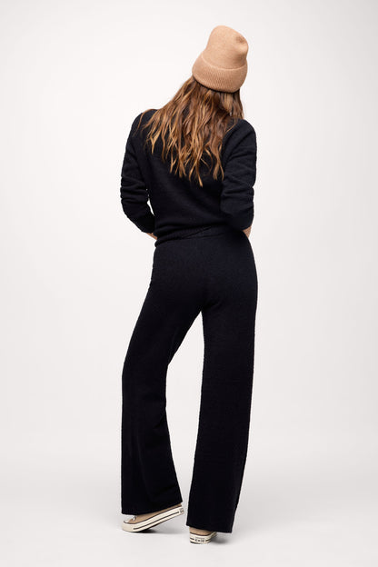 Boucle Sweater Pant | Black