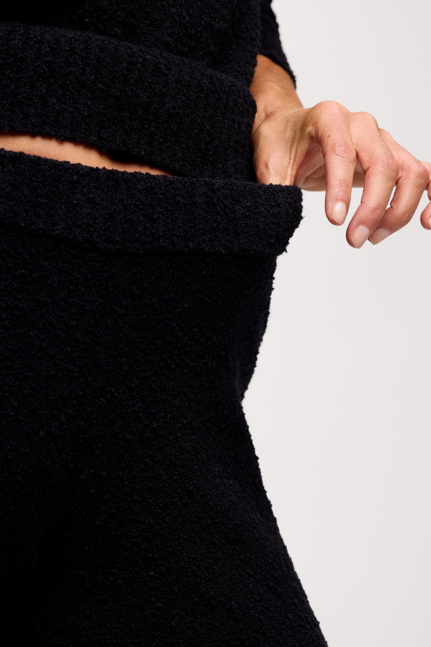 Boucle Sweater Pant | Black