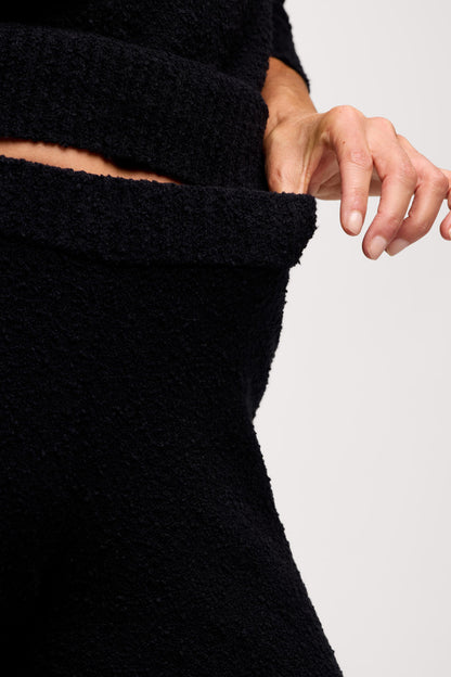 Boucle Sweater Pant | Black