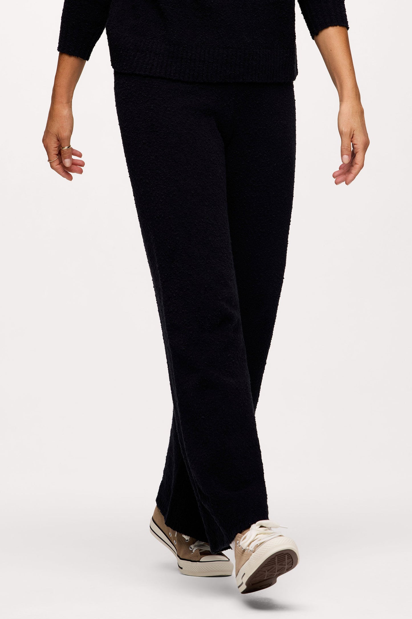 Boucle Sweater Pant | Black