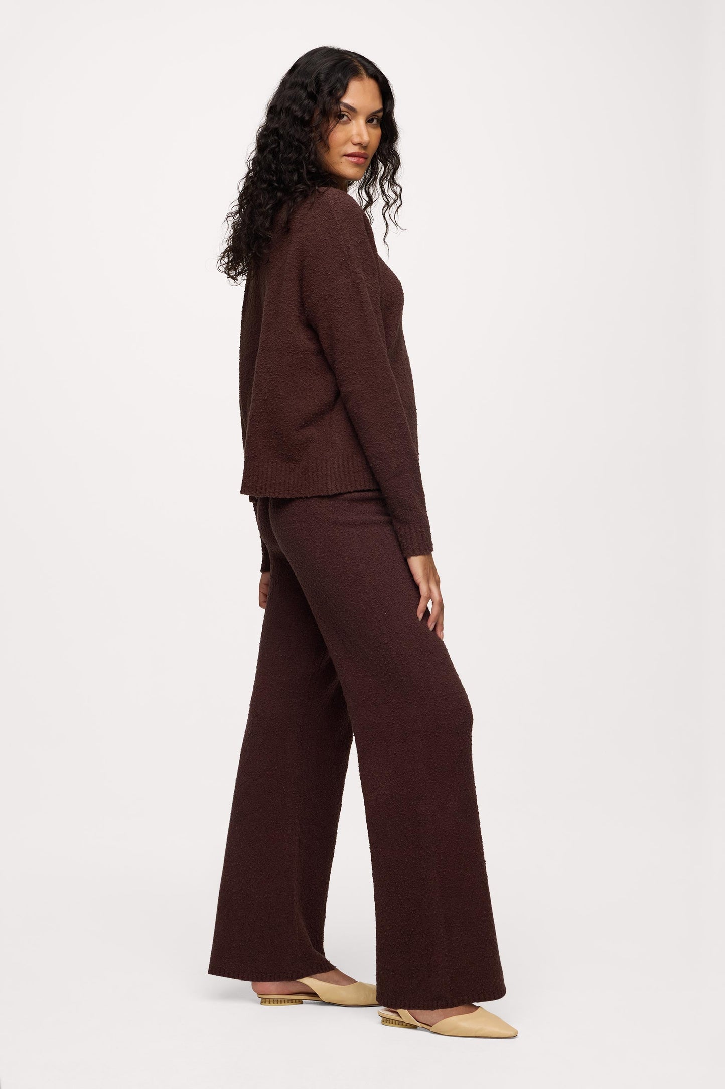 Boucle Sweater Pant | Espresso