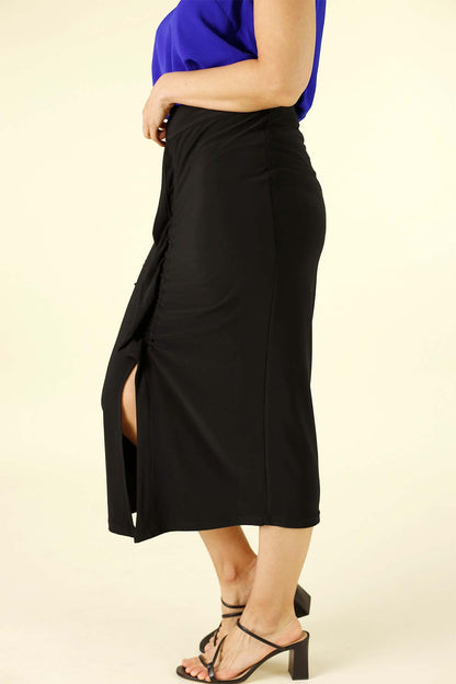 Black Jersey Tie Me Up Skirt - SALE