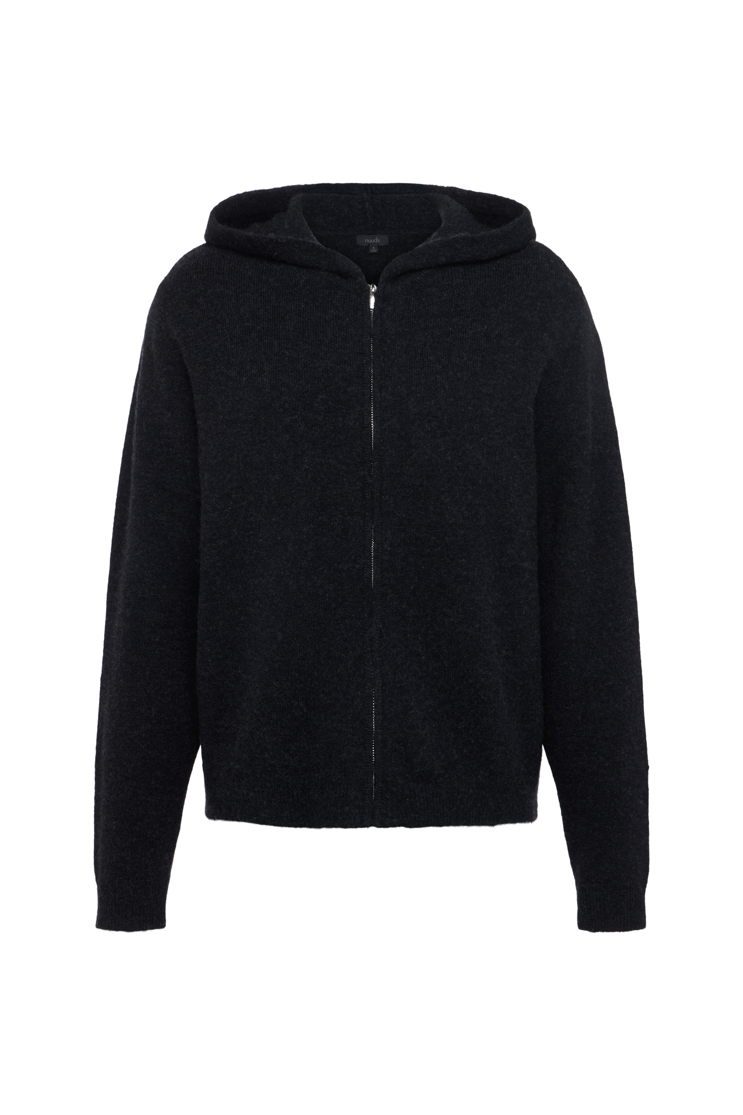Cozy Knit Zip-Up Cardigan | Heather Black