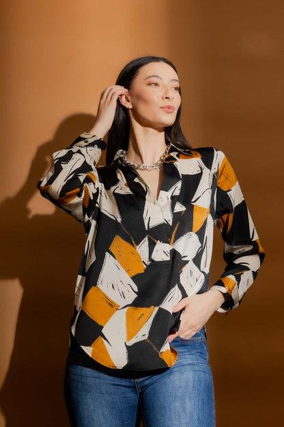 Black/Gold Brit Blogger Shirt